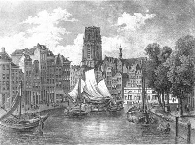 Rotterdam - de Korenbeurs, van de Draaibrug gezien